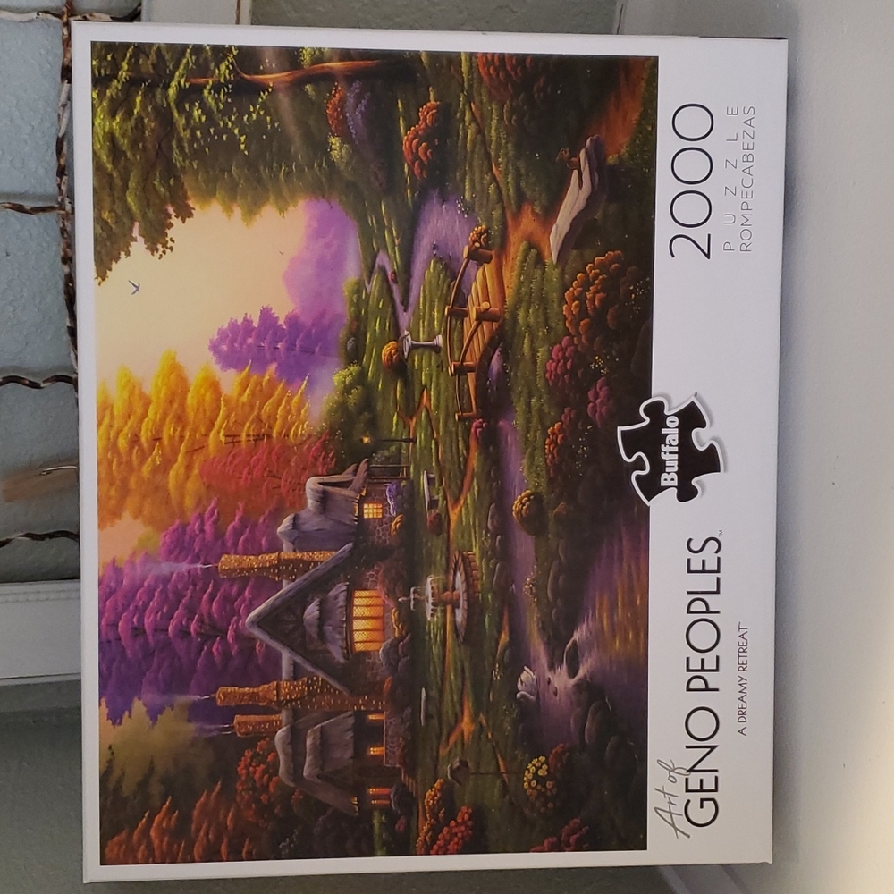 2000 piece jigsaw puzzle, Buffalo brand, "A Dreamy Retreat" Geno Peoples